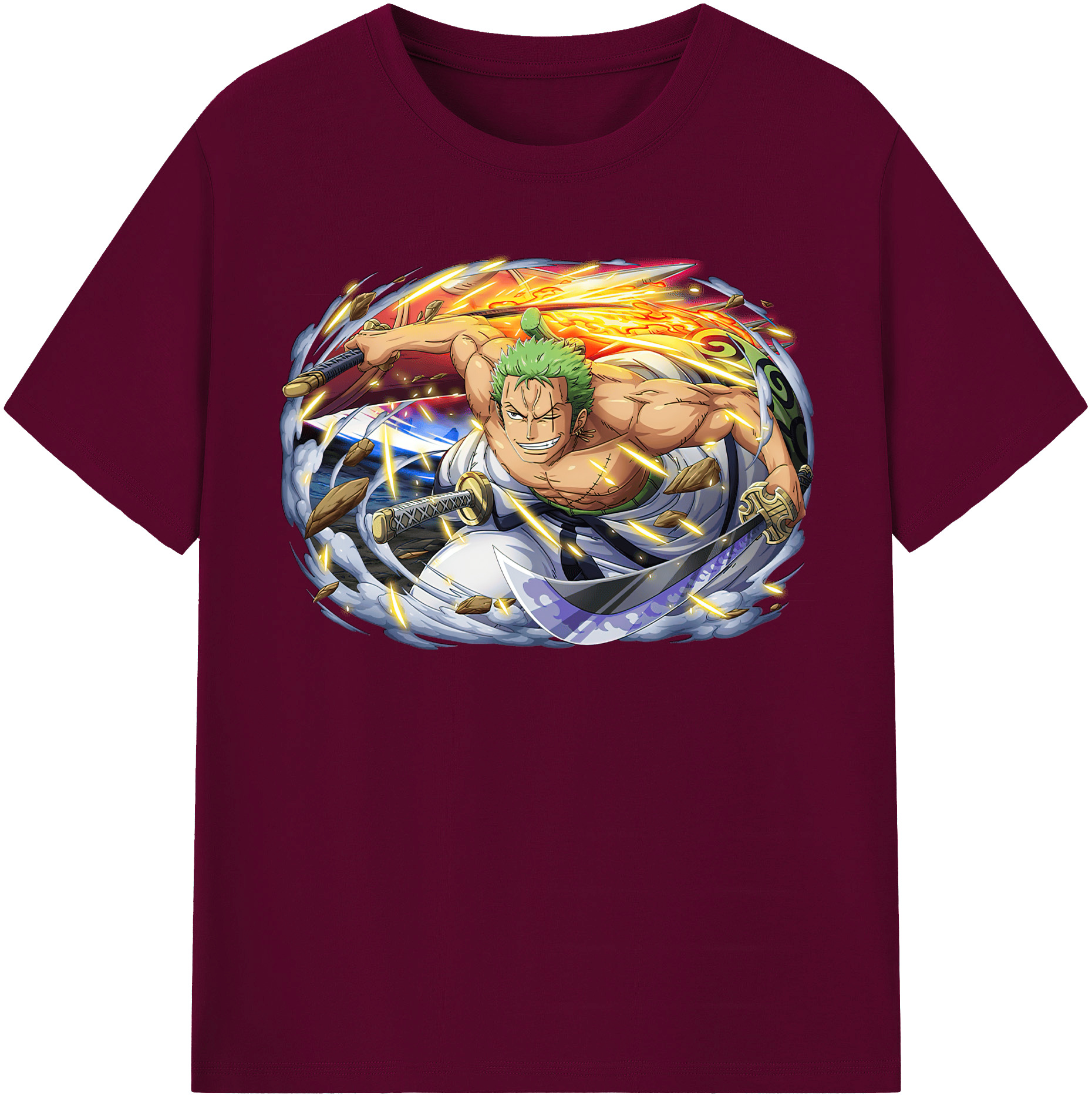 ワンピース ロロノア・ゾロ ONE PIECE Roronoa Zoro レディースカジュアルプリントTシャツ（綿100％）